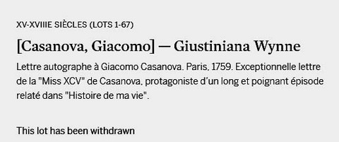 lot Casanova, Giacomo ─ Giustiniana Wynne.html