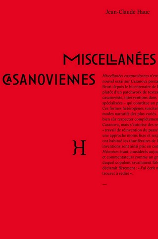 Jean-Claude Hauc Miscellanées Casanoviennes