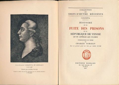 Casanova histoire de ma fuite des prisons de Venise